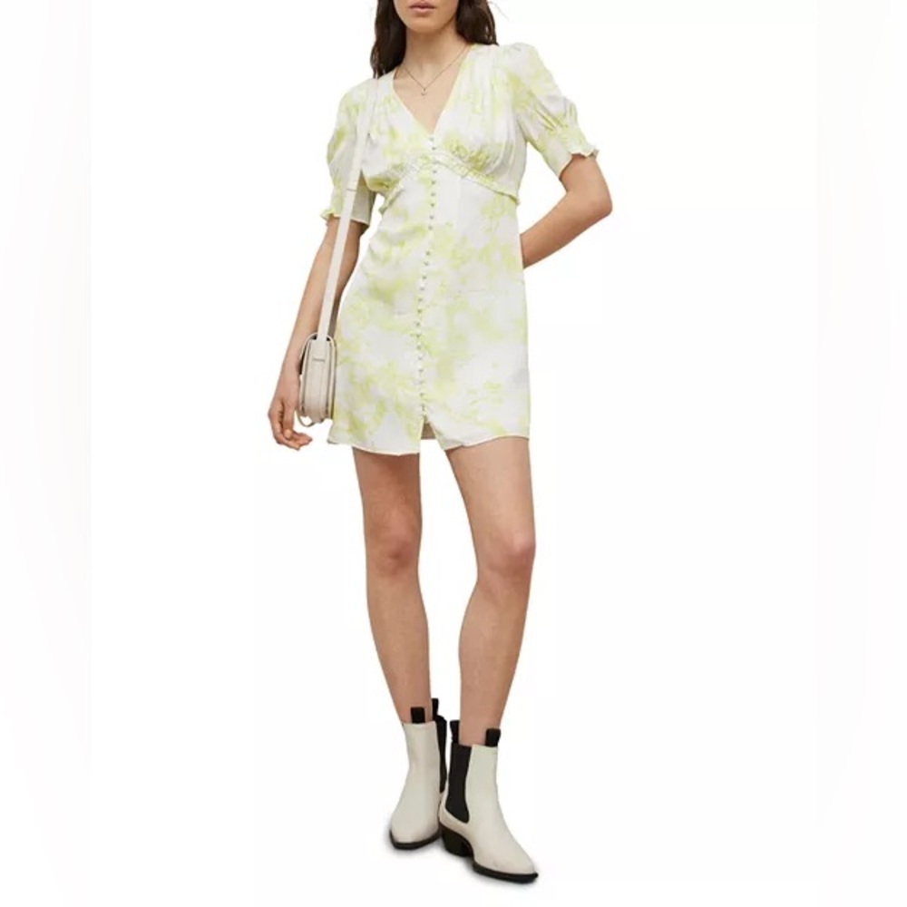 ALL SAINTS Demi Marama Dress-Citrus